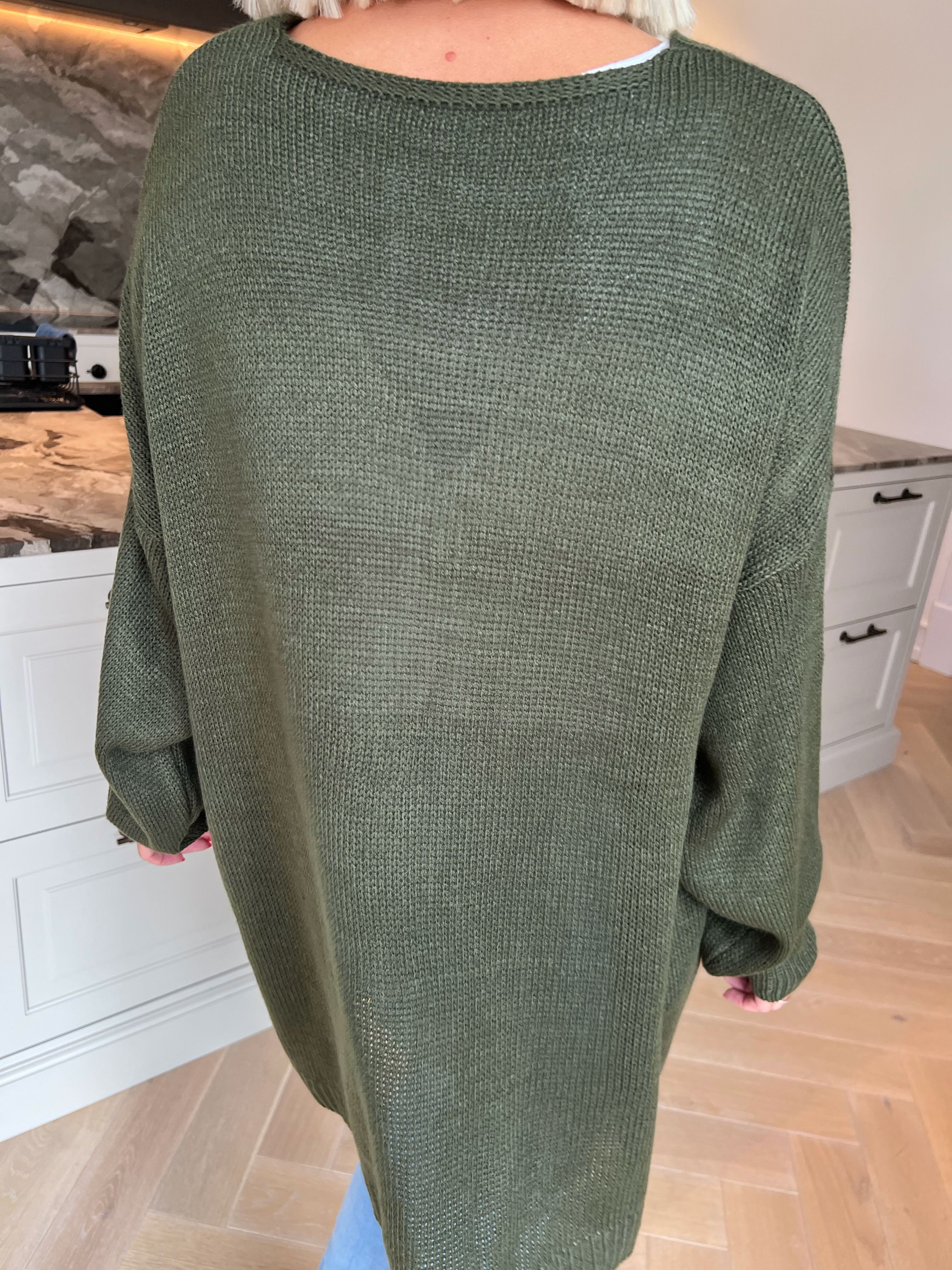 Rosaline - Sød strikcardigan med fine hjerter og knaplukning